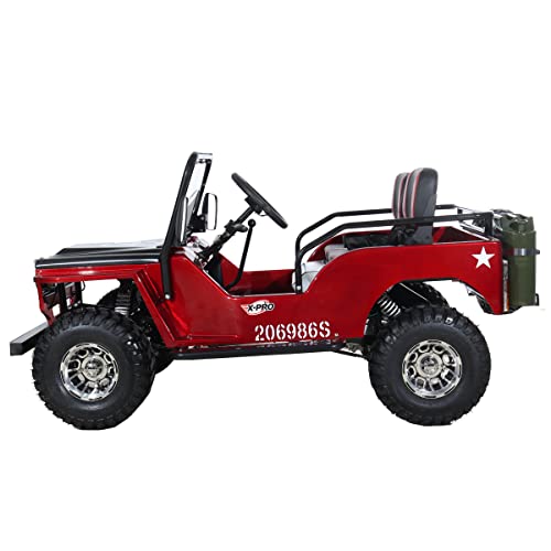 125cc Go Kart with 3-Speed Semi-Automatic Transmission and Reverse, 18" Aluminium Rim Wheels, Red Y129805