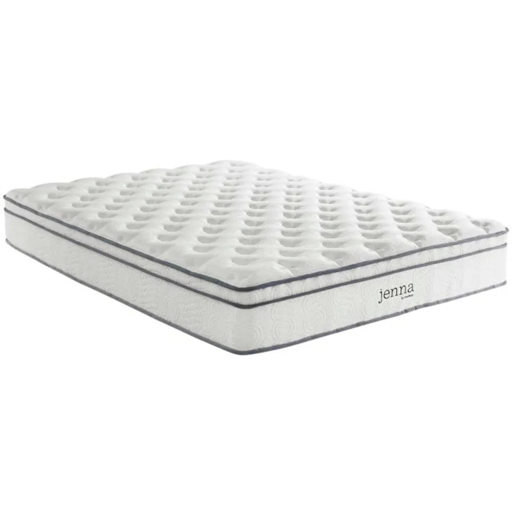 Quilted Full Size Pillow Top Innerspring Mattress in White K813