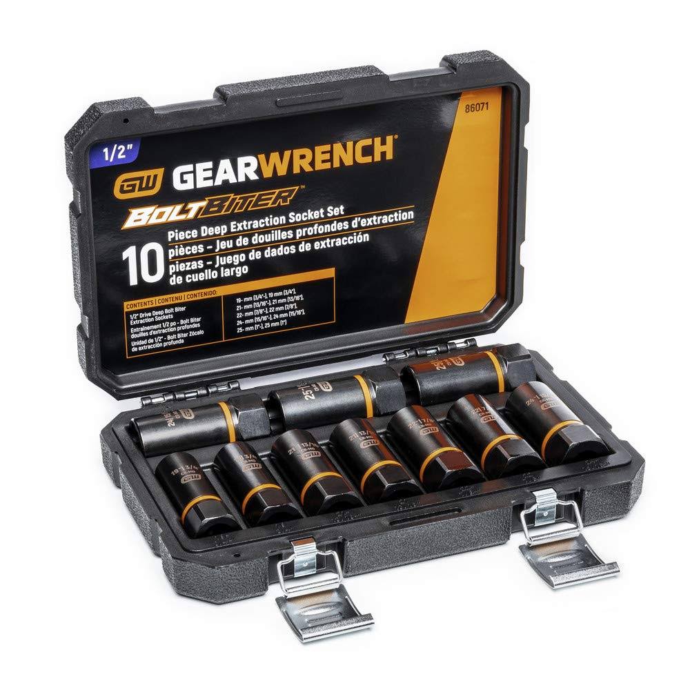 10-Piece 1/2" Drive Deep Extraction Socket Set F864