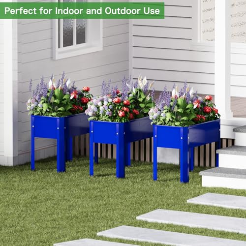 Raised Metal Garden Bed with Tall Legs Y265