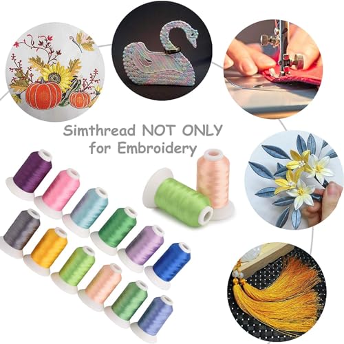 63 Colors Polyester Embroidery Machine Thread Kit 40 Weight M298380