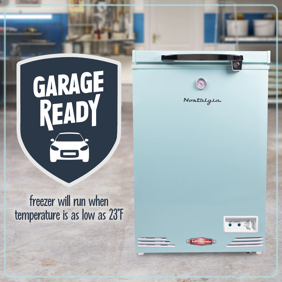 Retro 3.5 Cu.Ft. Refrigerator & Chest Freezer L7712