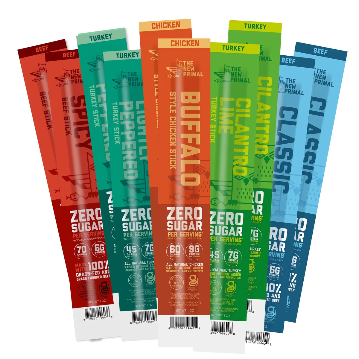 Zero Sugar Meat Stick Sampler, 10 Count W757