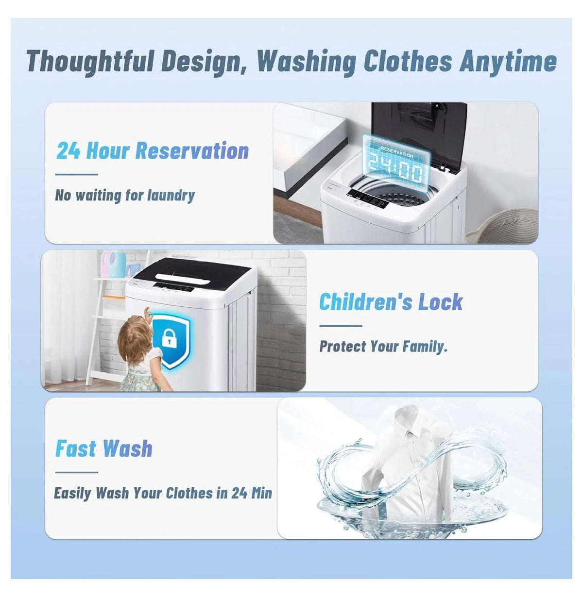 1.34 Cu.Ft Full Automatic Washer and Dryer Combo with Drain Pump M92936
