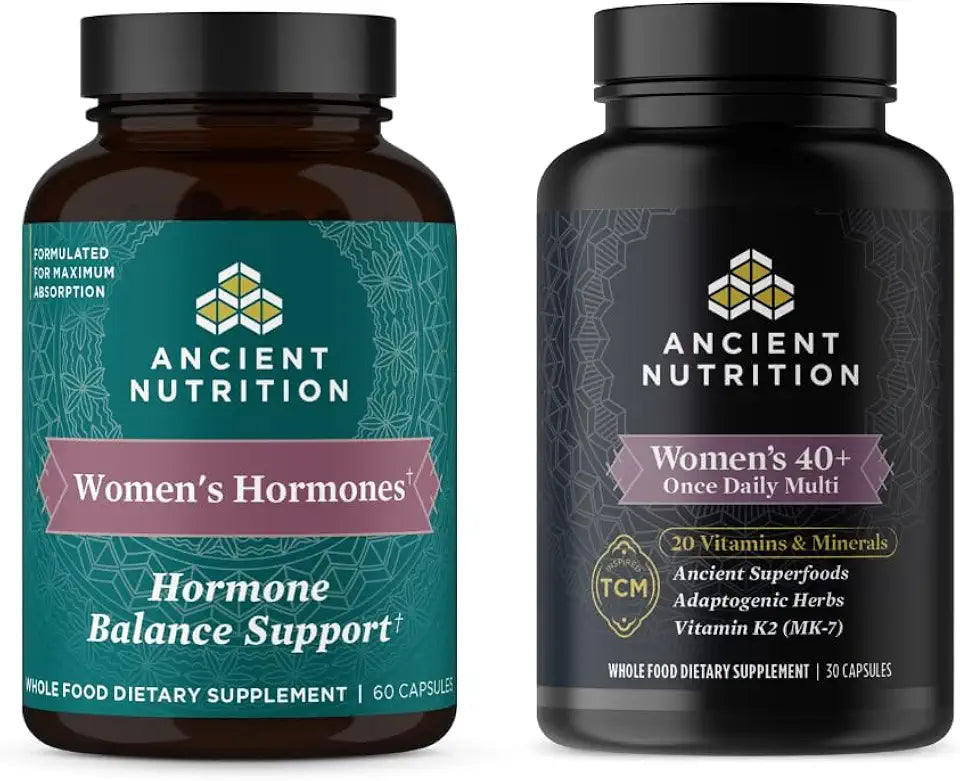 Women's Hormones Capsules 60 Count + Multivitamin for Women 40+ 30 Count P180