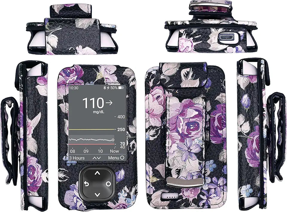 Fitted Leather Case with Screen Protector for Dexcom G7 / G6 Receiver I3367