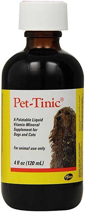 Pet-Tinic Vitamin-Mineral Supplement for Dogs and Cats 4-Ounce J171