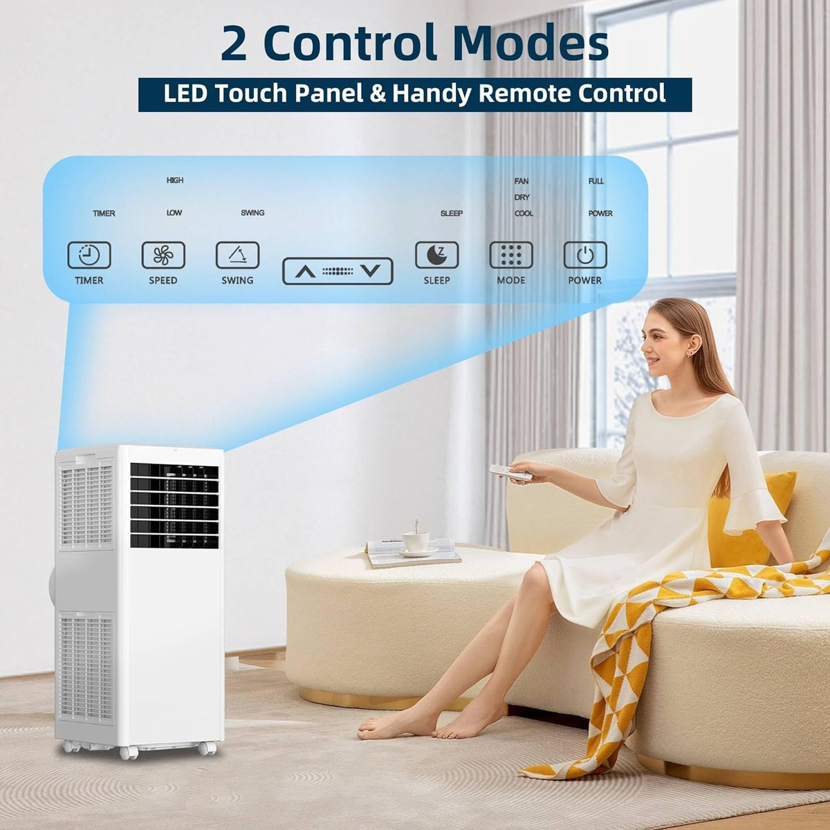 8,000 BTU Portable Air Conditioner with Remote Control L953