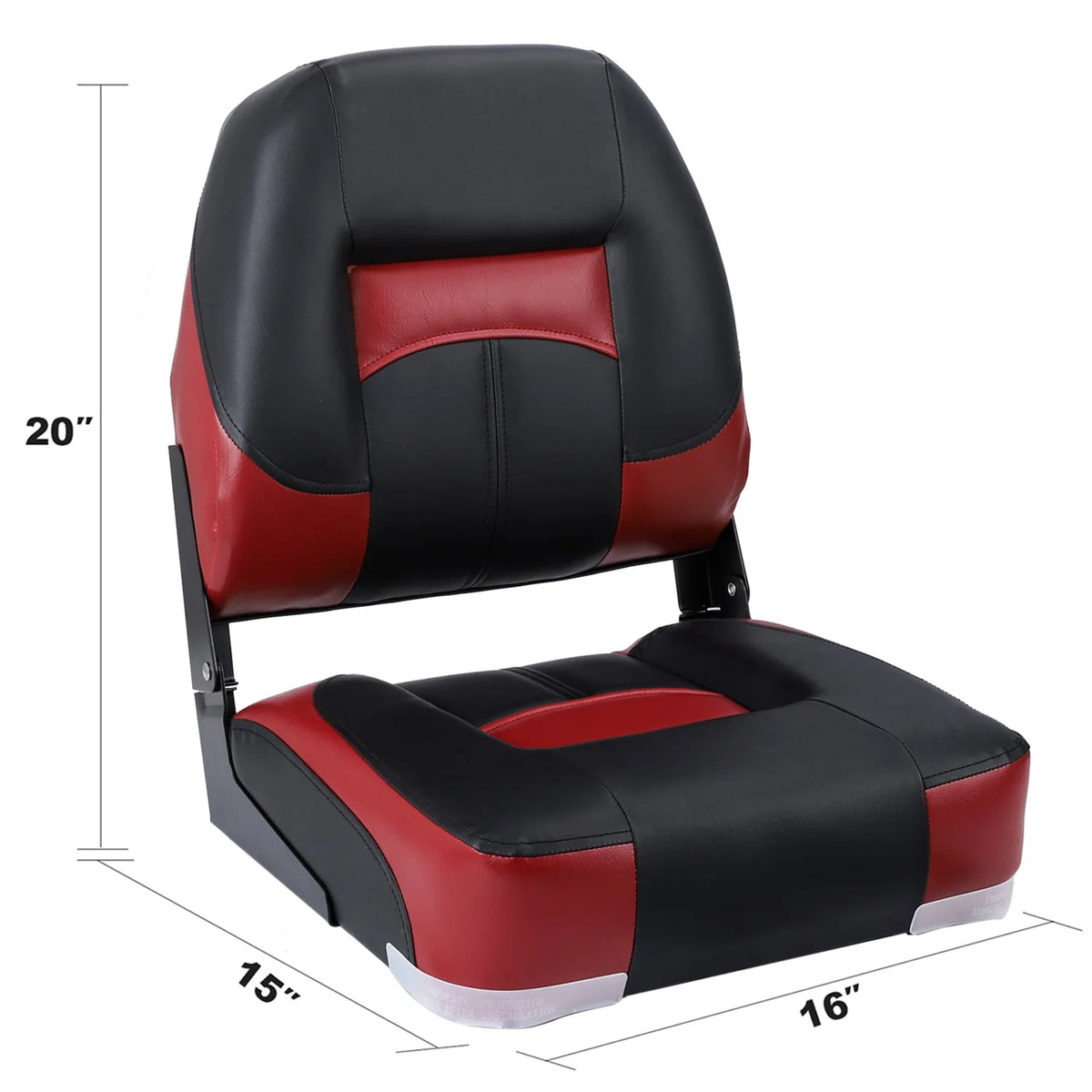 White/Charcoal Low Back Folding Boat Seat, 2 Seats H158632
