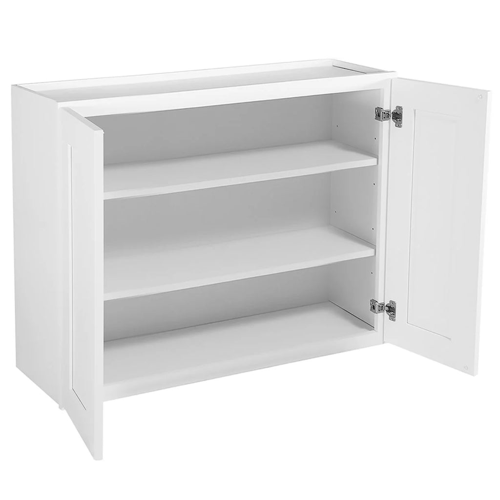 White Shaker Tall Wall Kitchen Cabinet 30x24x12 E958159