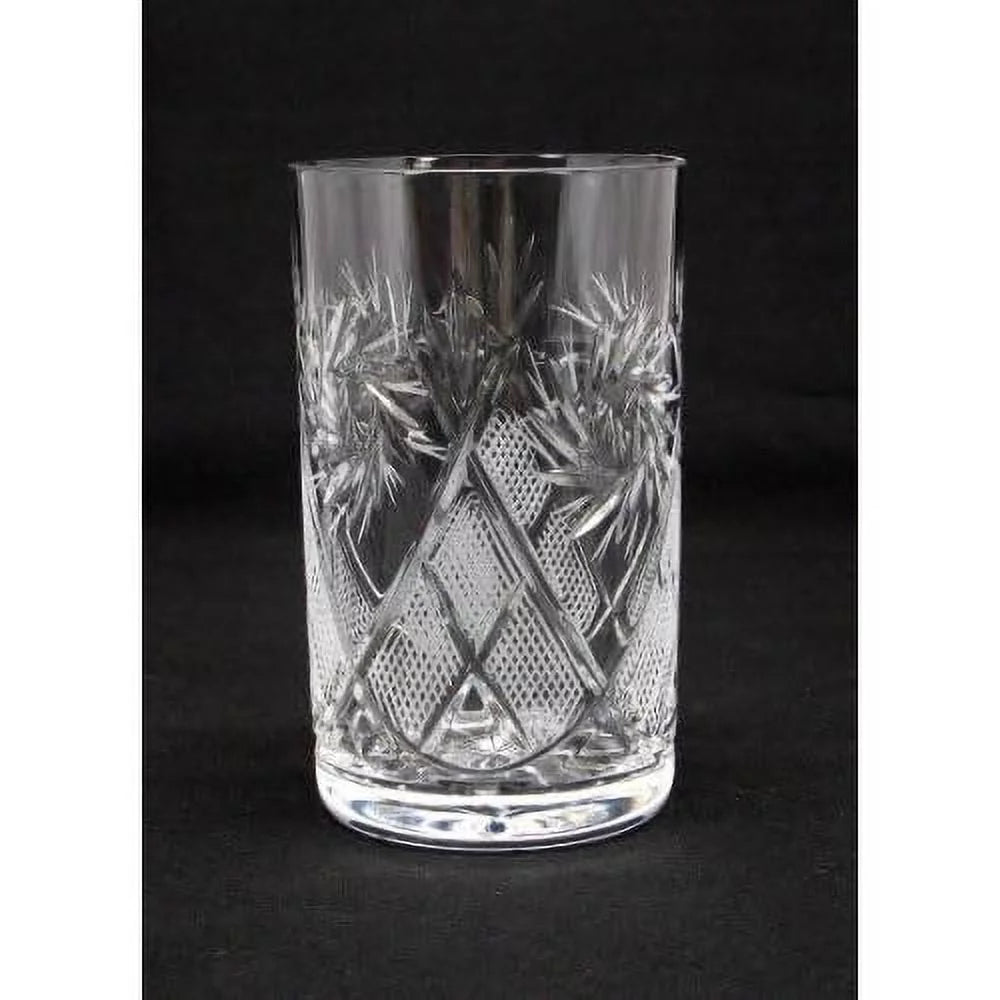 Russian Cut Crystal Drinking Glasses 250 Ml / 8.5 Oz Set Of 2 Y42752