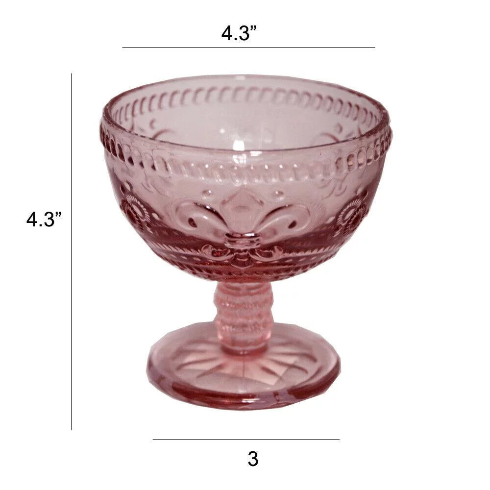 Colorful Glass Dessert Bowls Set of 4 Y87057