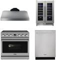 36 Electric Range, Range Hood, Dishwasher and Wine Cooler A5866
