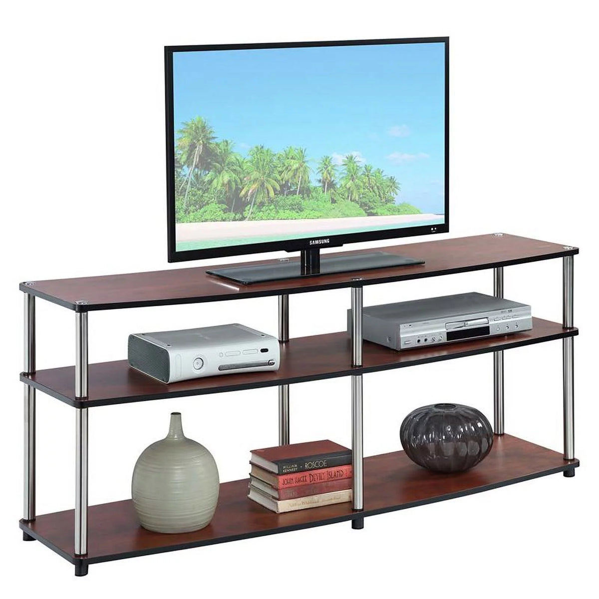 60" 3 Tier Cherry TV Stand N3144
