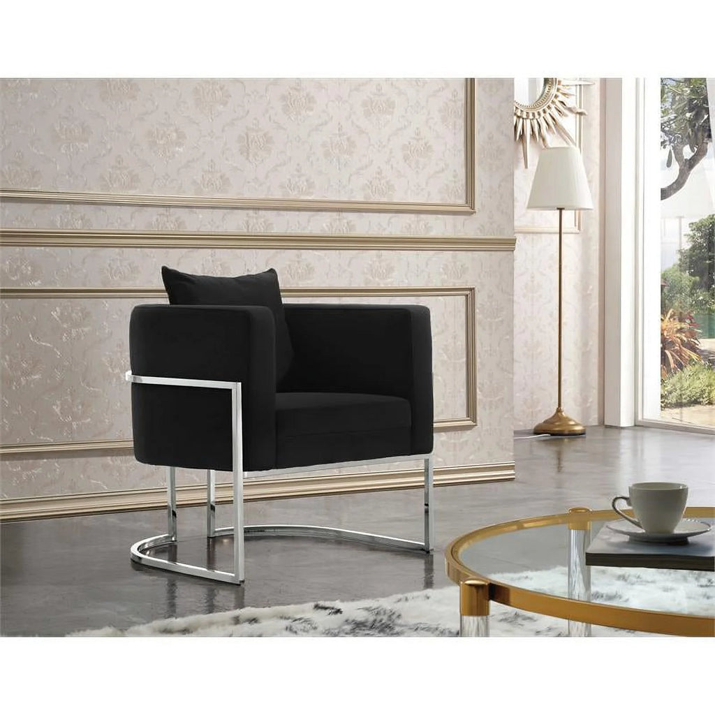 Black Velvet Accent Chair L719728
