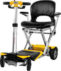 Yellow Automatic Folding Travel Scooter with Lightweight Lithium Battery W48455