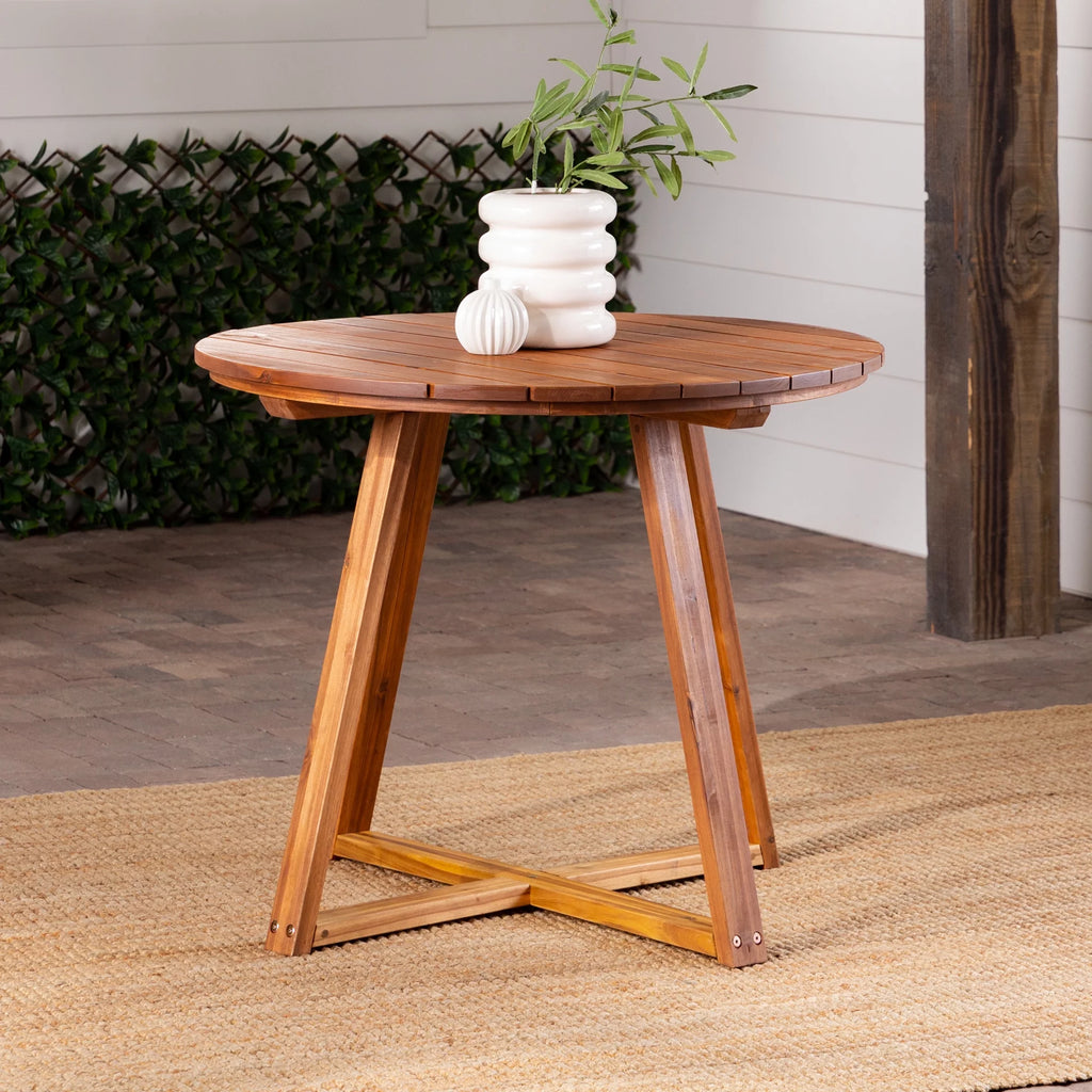 30” Solid Acacia Wood Outdoor Dining Table N7394