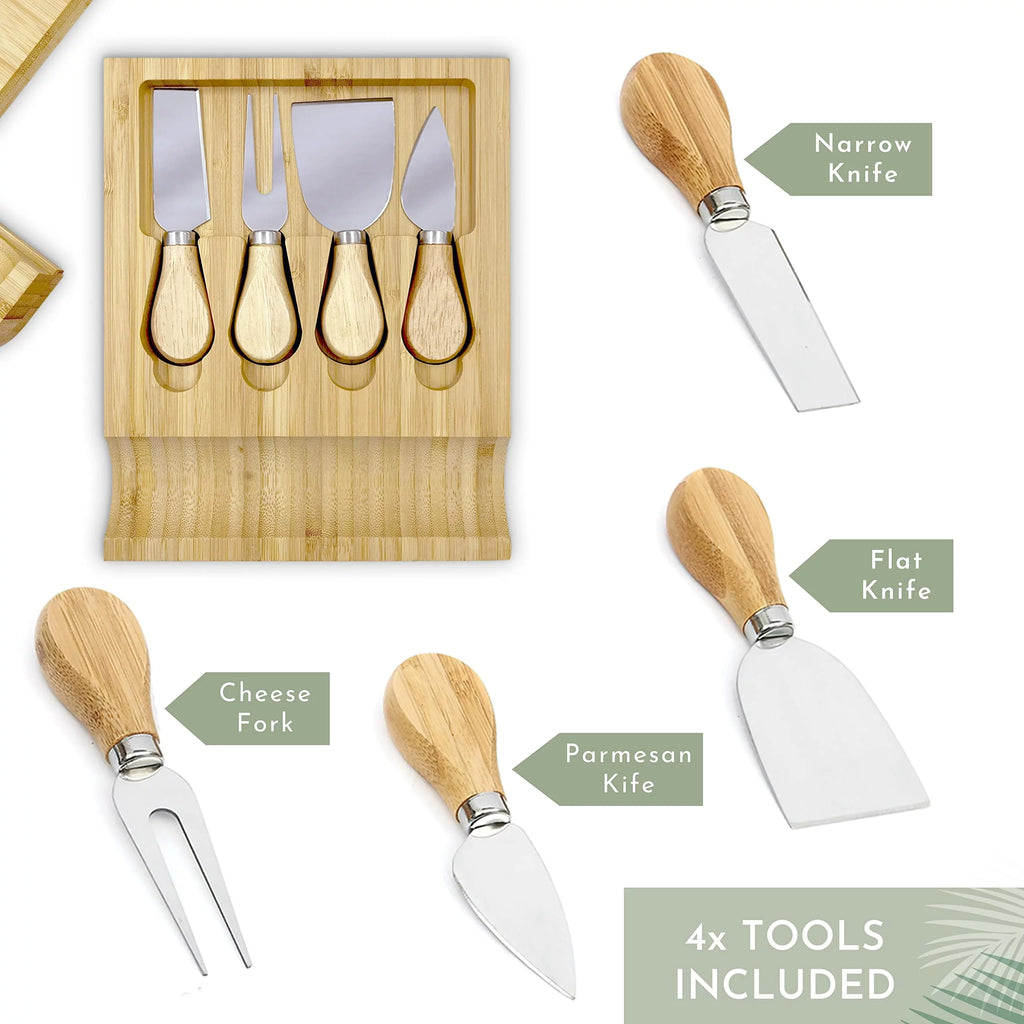 Bamboo Cheese Board and Knife Set D307448