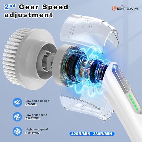 Electric Spin Scrubber 7 in 1 Dual Speed with Extension Arm I298585