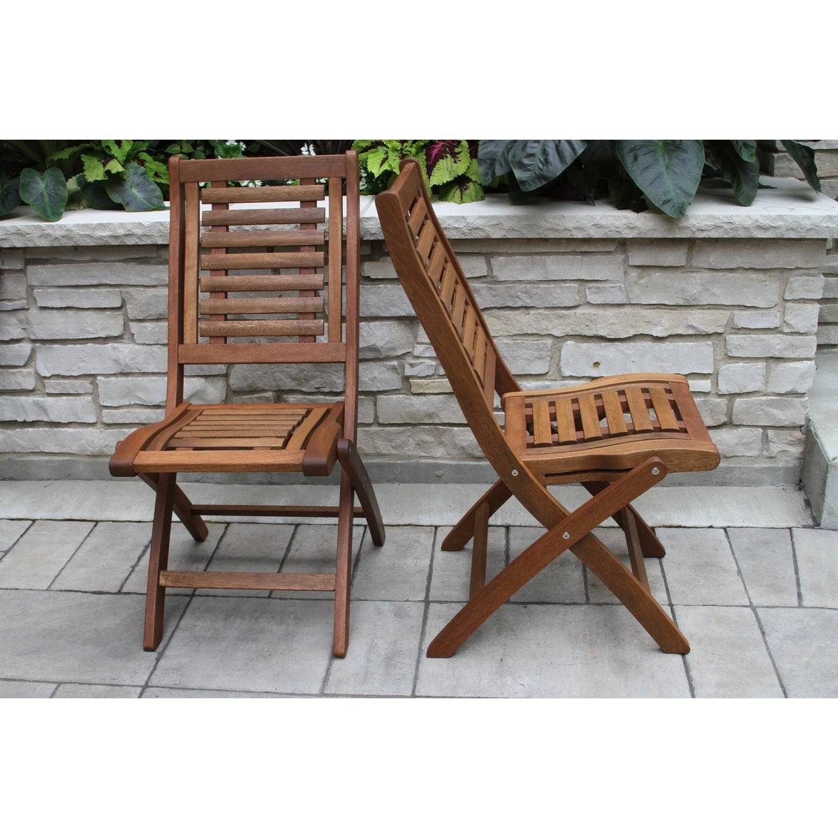 Eucalyptus Folding Side Chair 2pk K65421