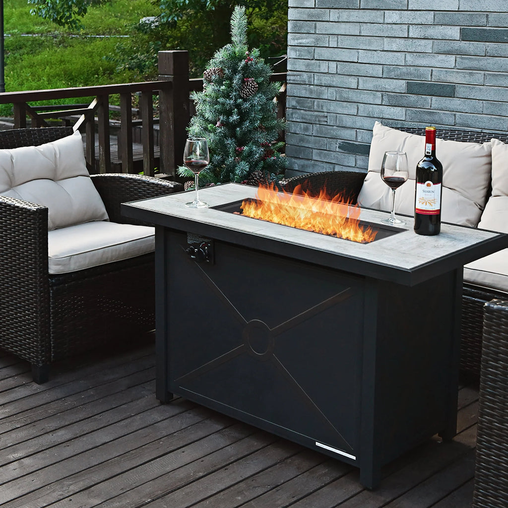 60,000 BTU Outdoor Gas Fire Table with Ceramic Tabletop G830668