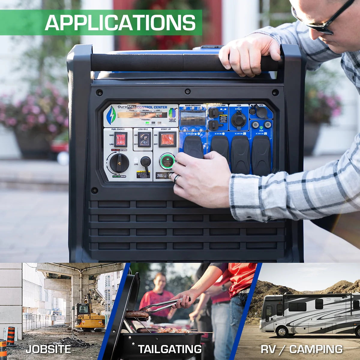 9000 Watt Dual Fuel Inverter Generator with CO Alert G6082